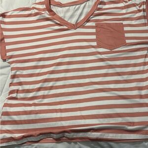 Striped V-Neck T-Shirt